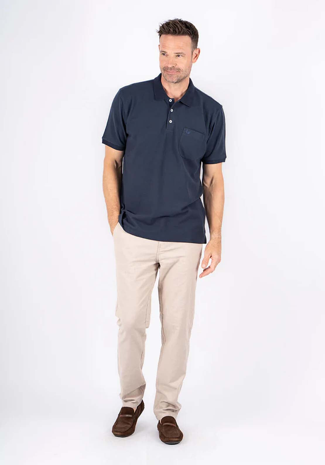 Yeats Rodger Plain Polo - Navy 3 Shaws Department Stores