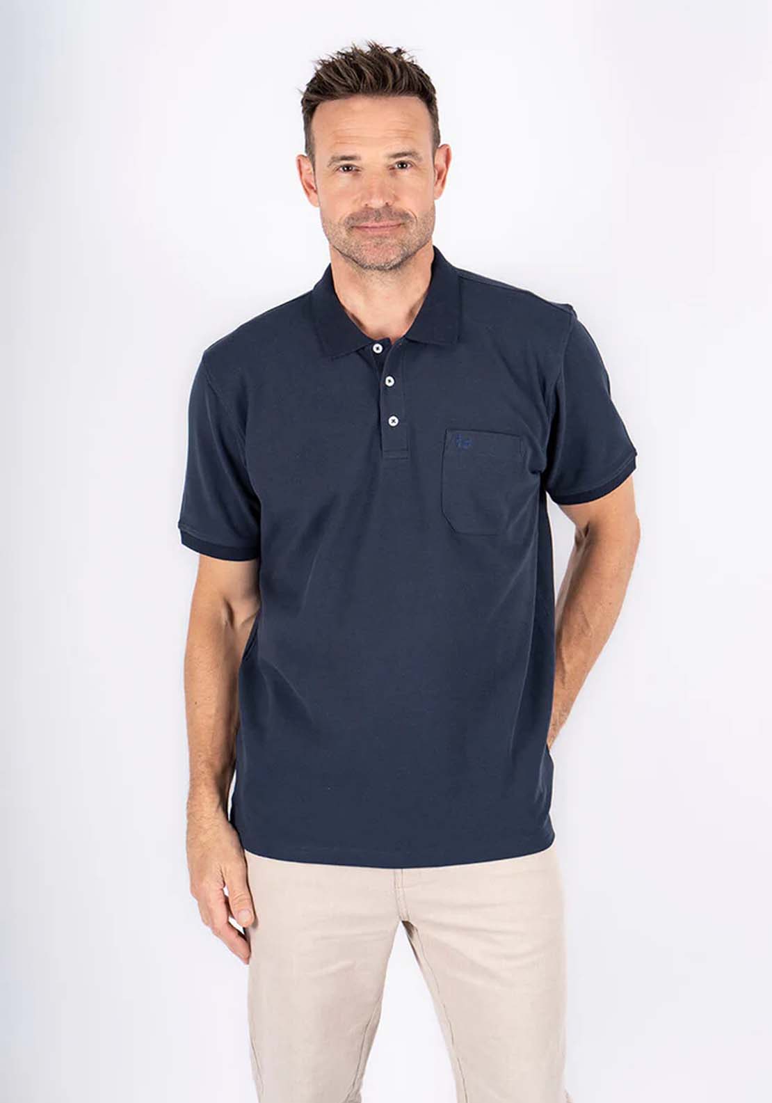 Yeats Rodger Plain Polo - Navy 1 Shaws Department Stores