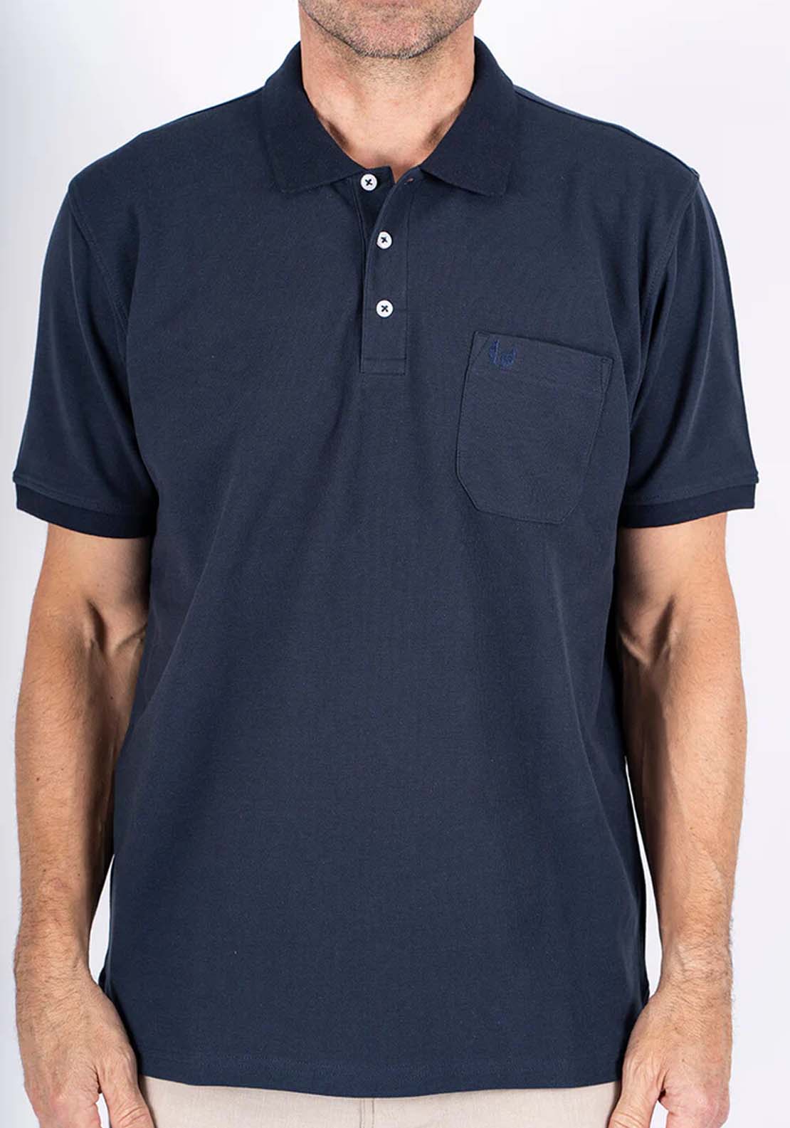 Yeats Rodger Plain Polo - Navy 2 Shaws Department Stores
