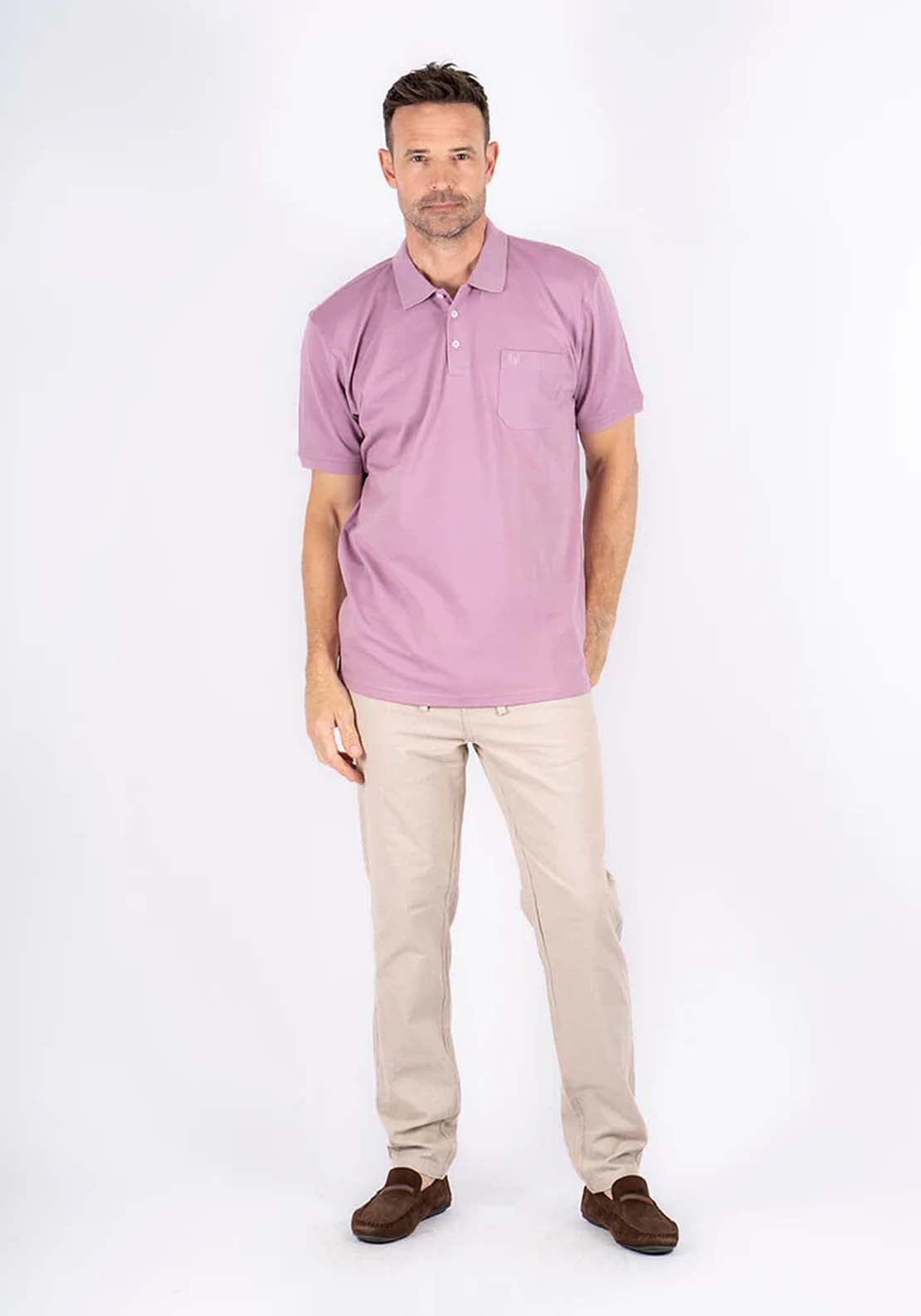Yeats Rodger Plain Polo - Light Purple 3 Shaws Department Stores