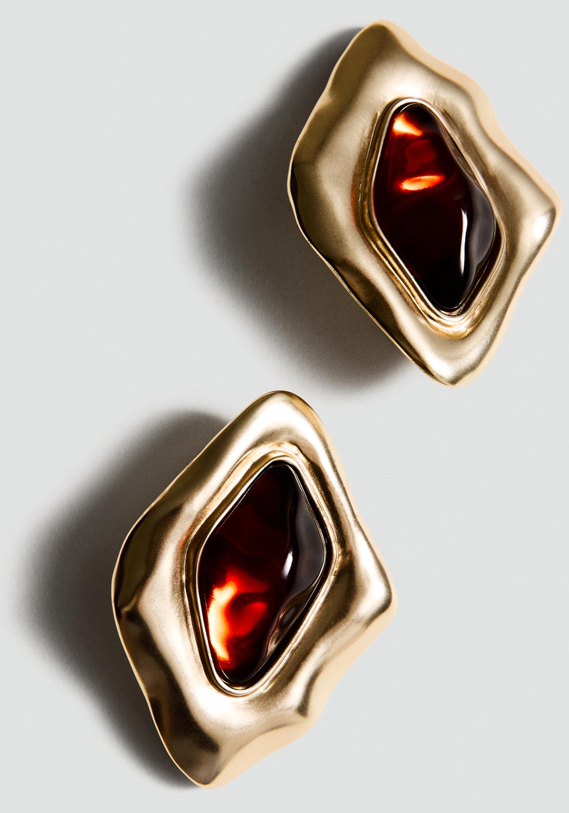 Combined Irregular Earrings - Gold