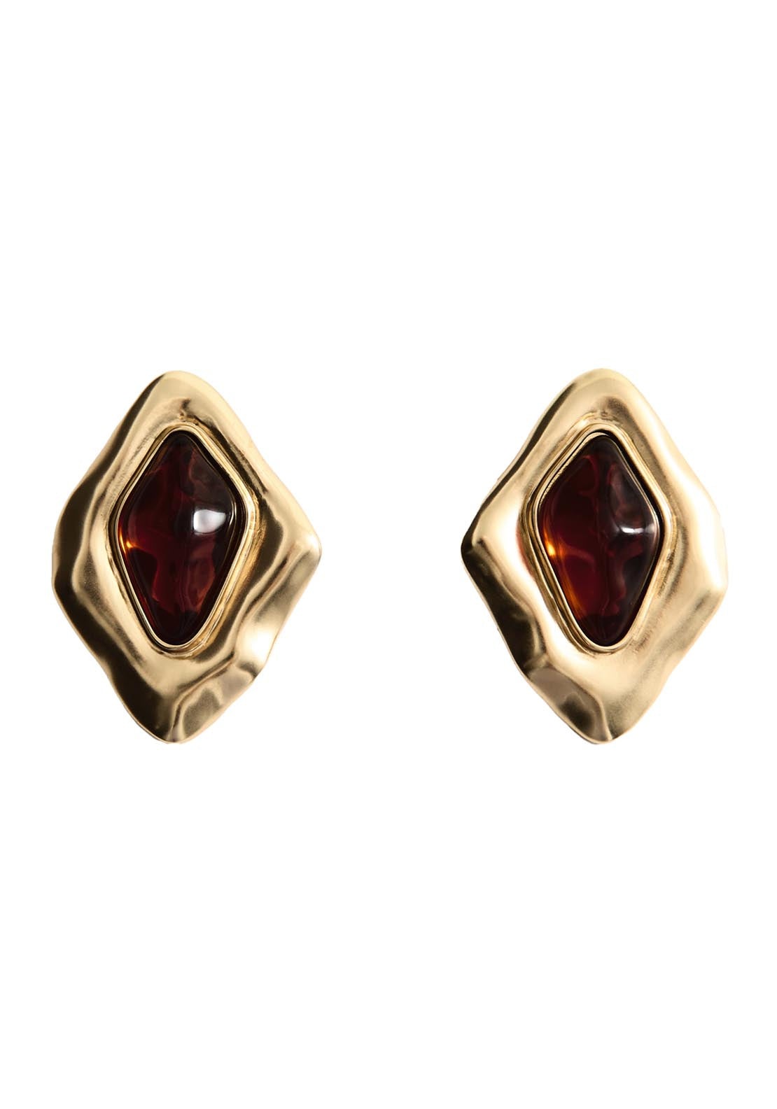 Combined Irregular Earrings - Gold