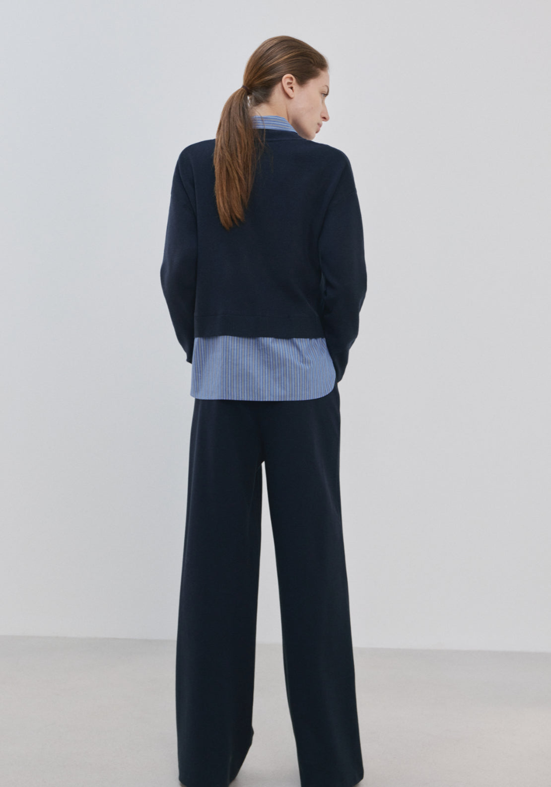 Combined Shirt Sweater - Blue