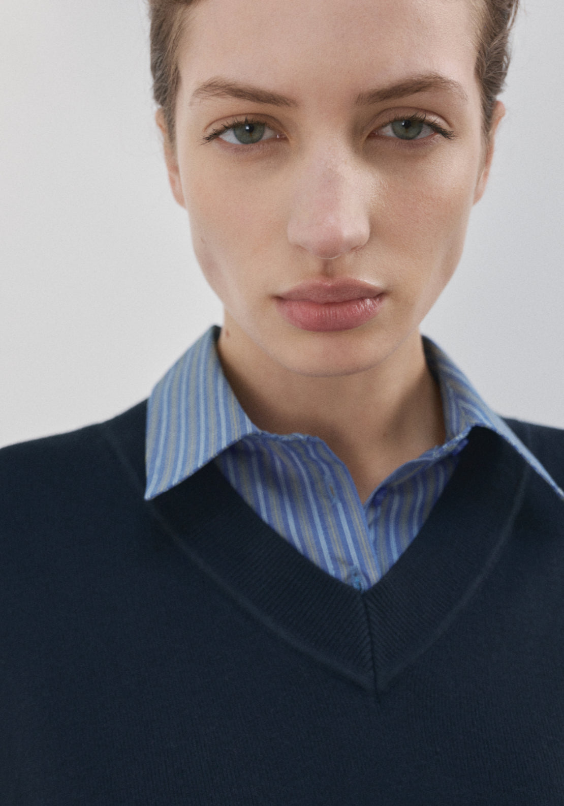 Combined Shirt Sweater - Blue