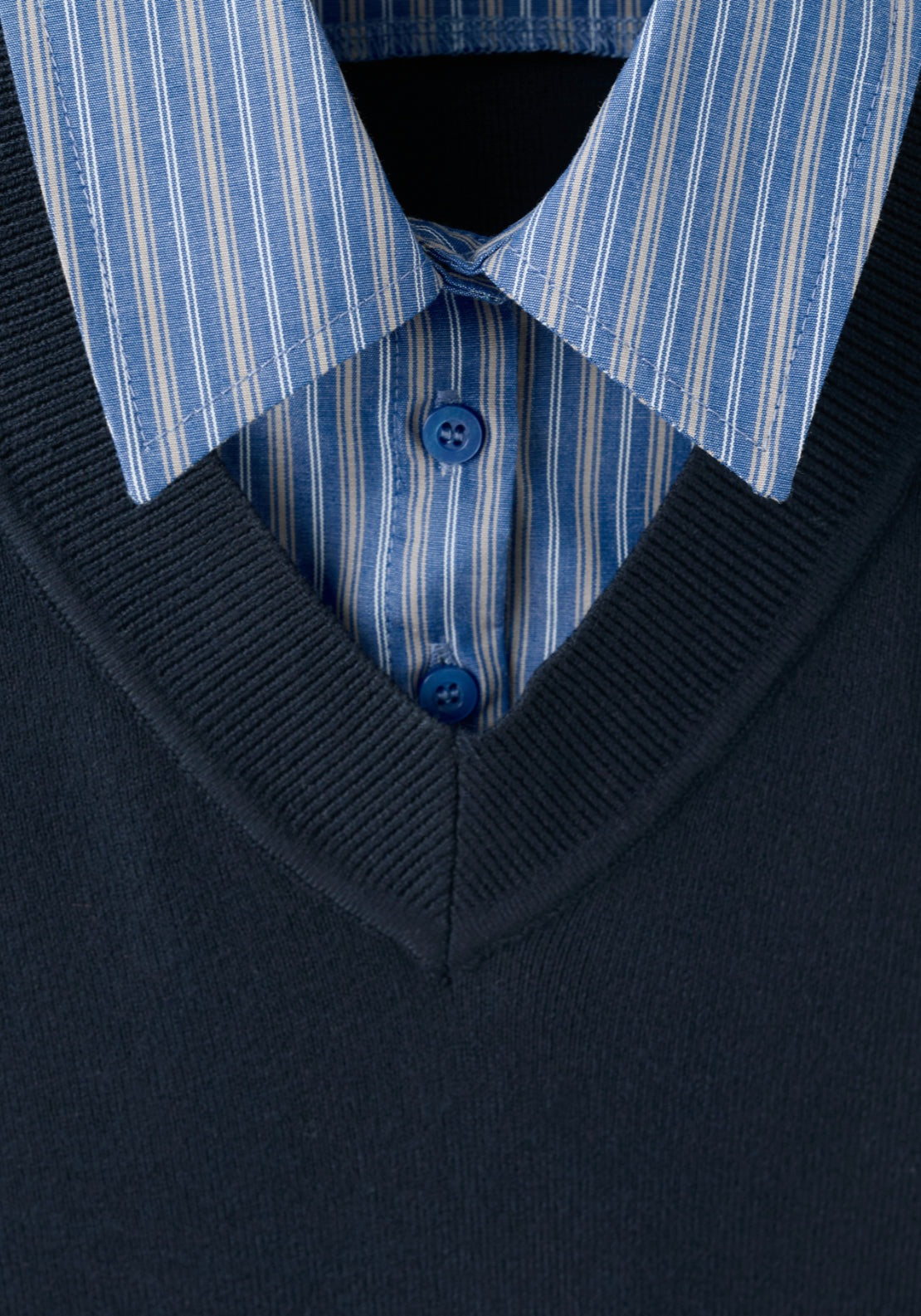 Combined Shirt Sweater - Blue