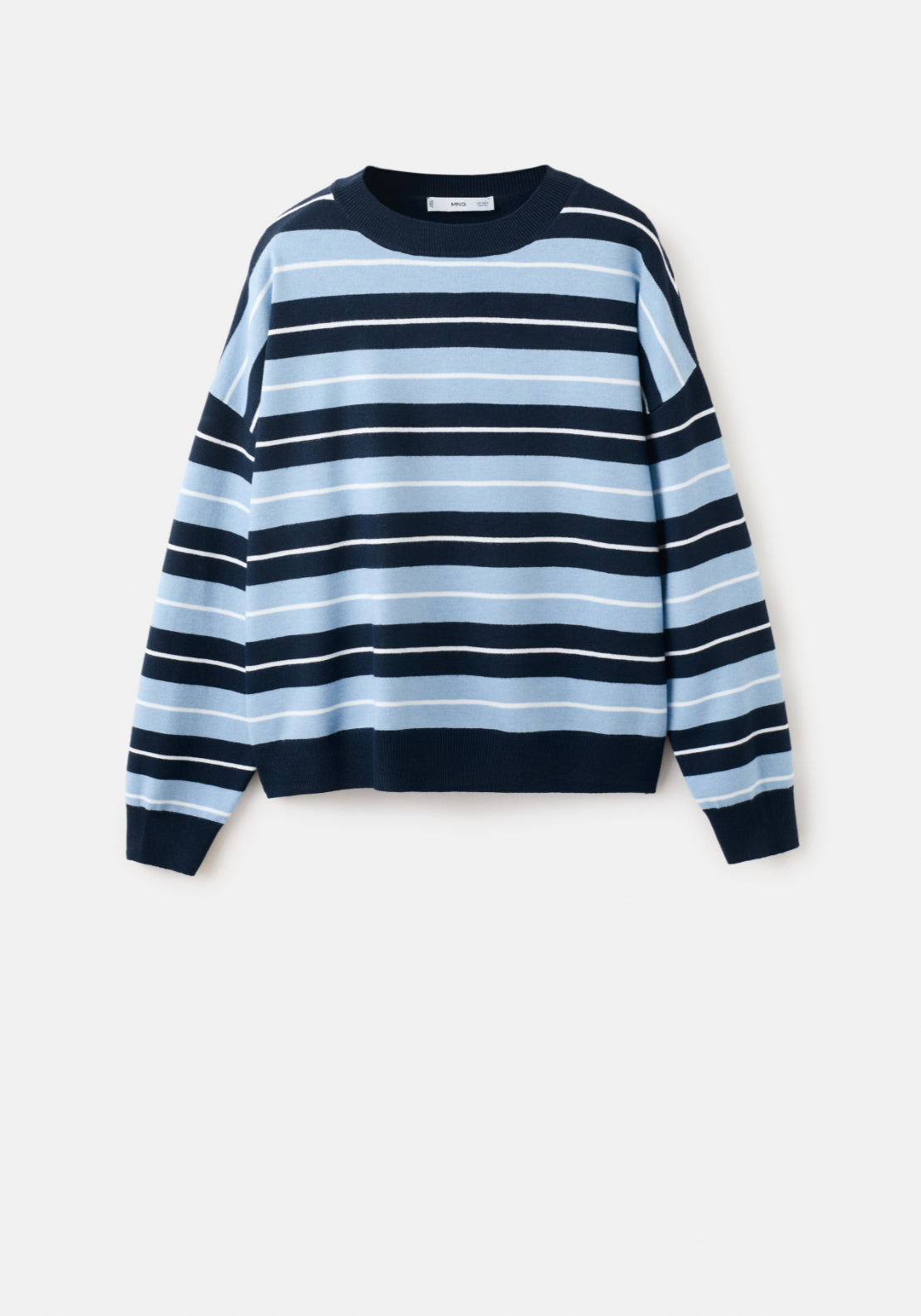 Knit Striped Sweater - Blue