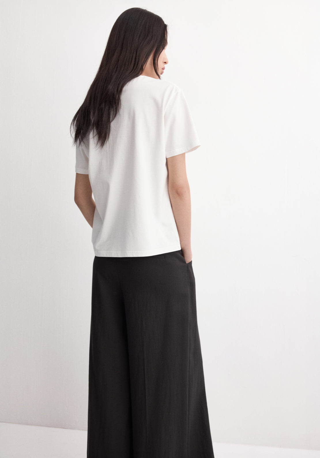 Mango Flower Embroidered Cotton T-Shirt - Cream 2 Shaws Department Stores