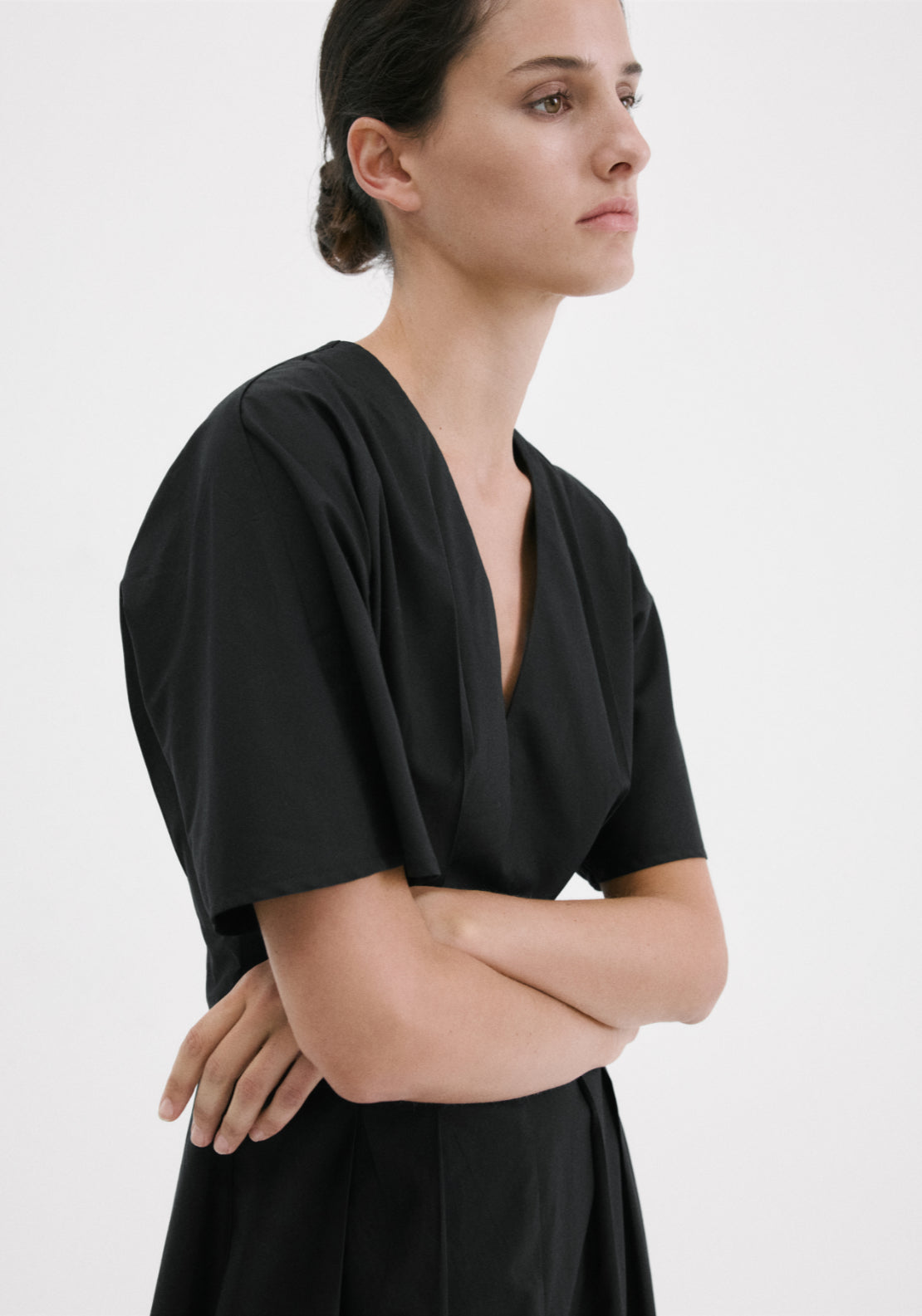 A-Line Lyocell Dress - Black