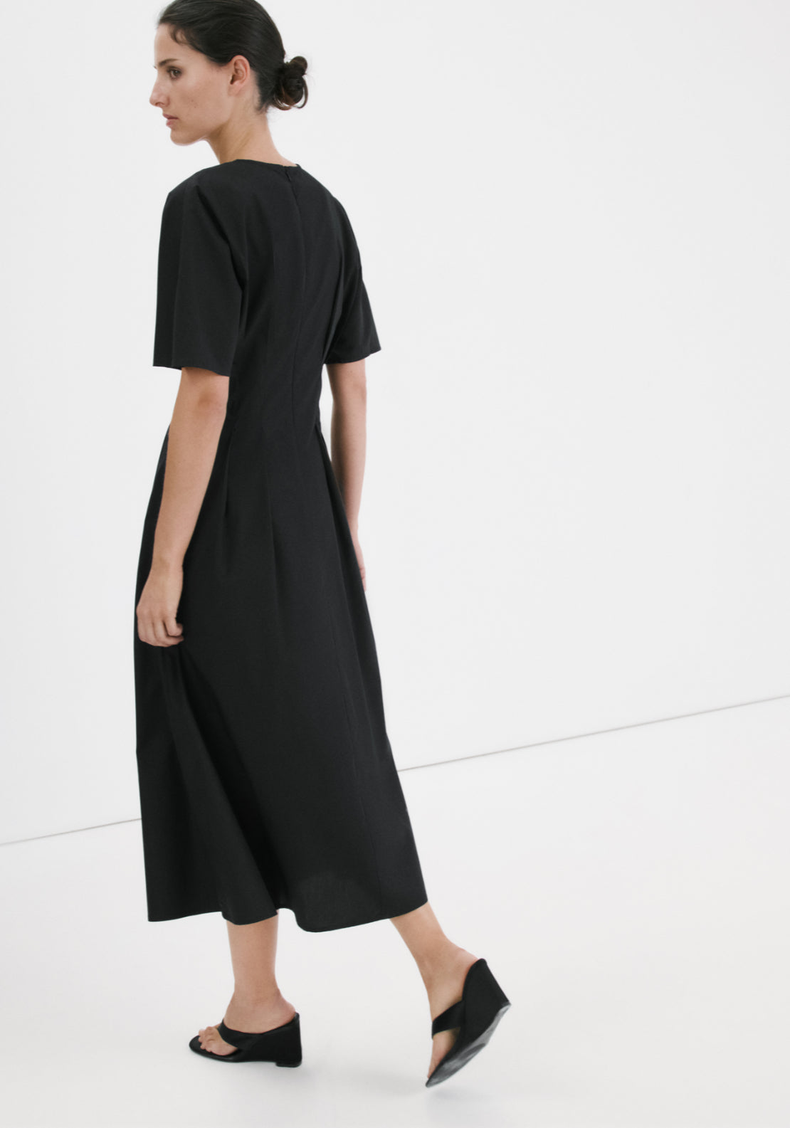 A-Line Lyocell Dress - Black