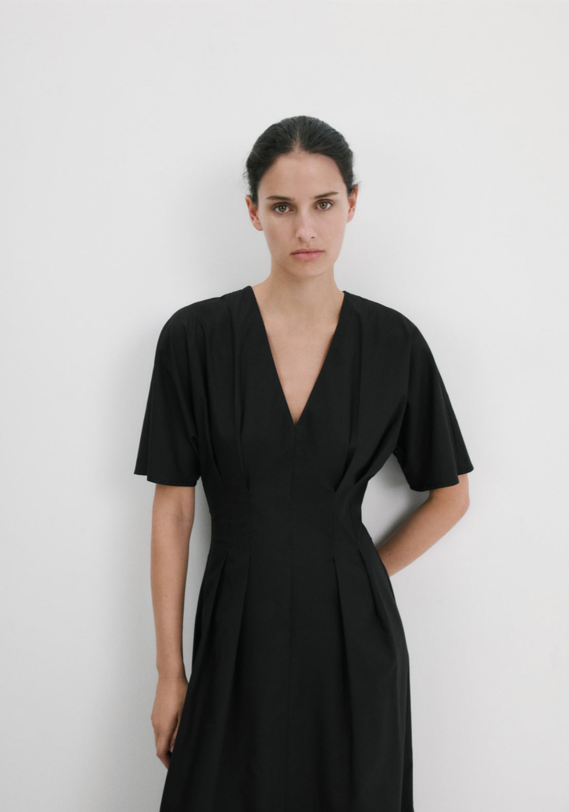 A-Line Lyocell Dress - Black