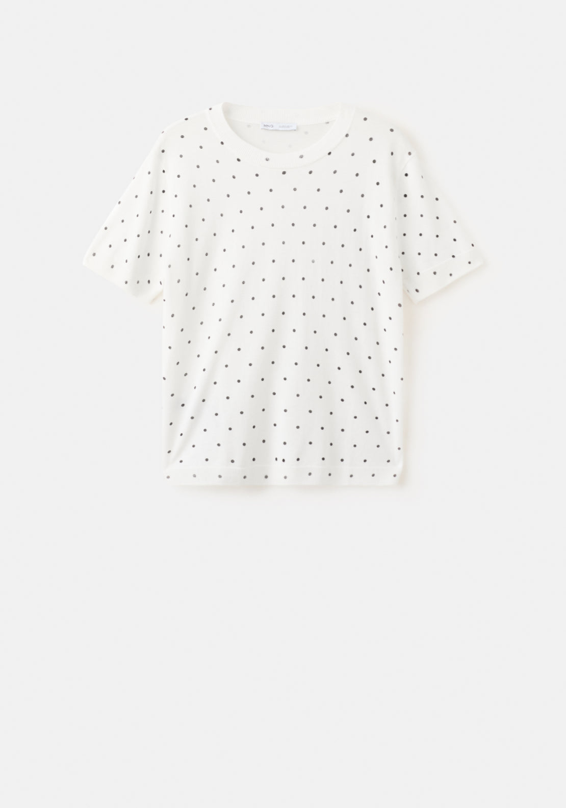 Polka Dot Knitted Sweater - White