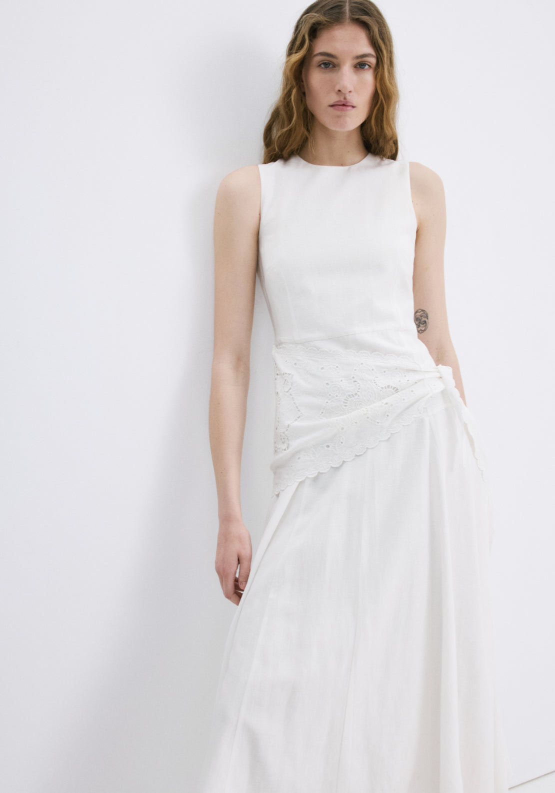 Mango Handkerchief A-Line Dress - White 5 Shaws Department Stores