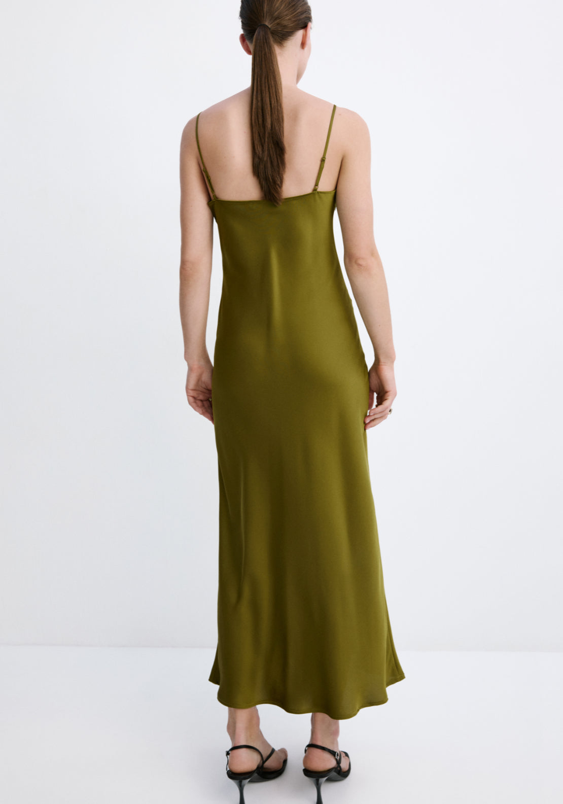 Satin Camisole Dress - Green