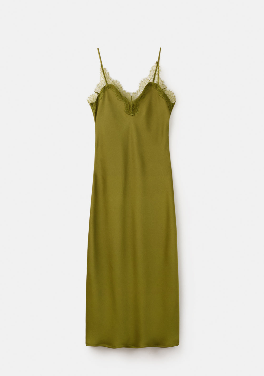 Satin Camisole Dress - Green