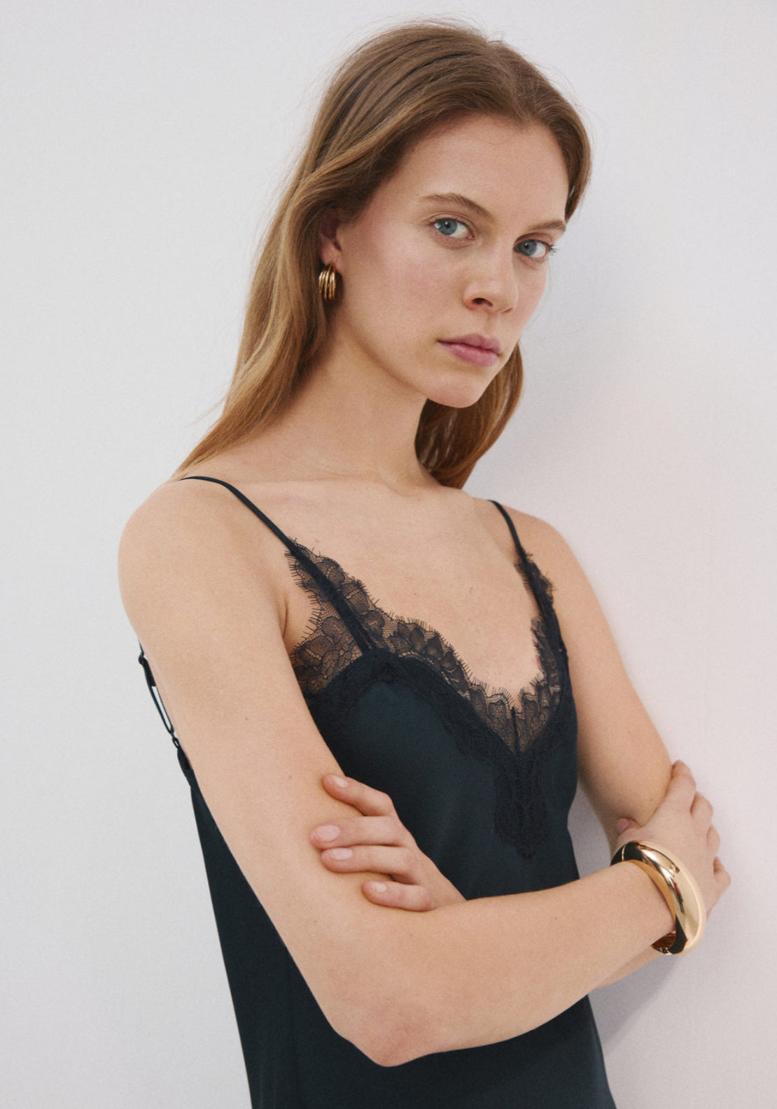 Satin Camisole Dress - Blue