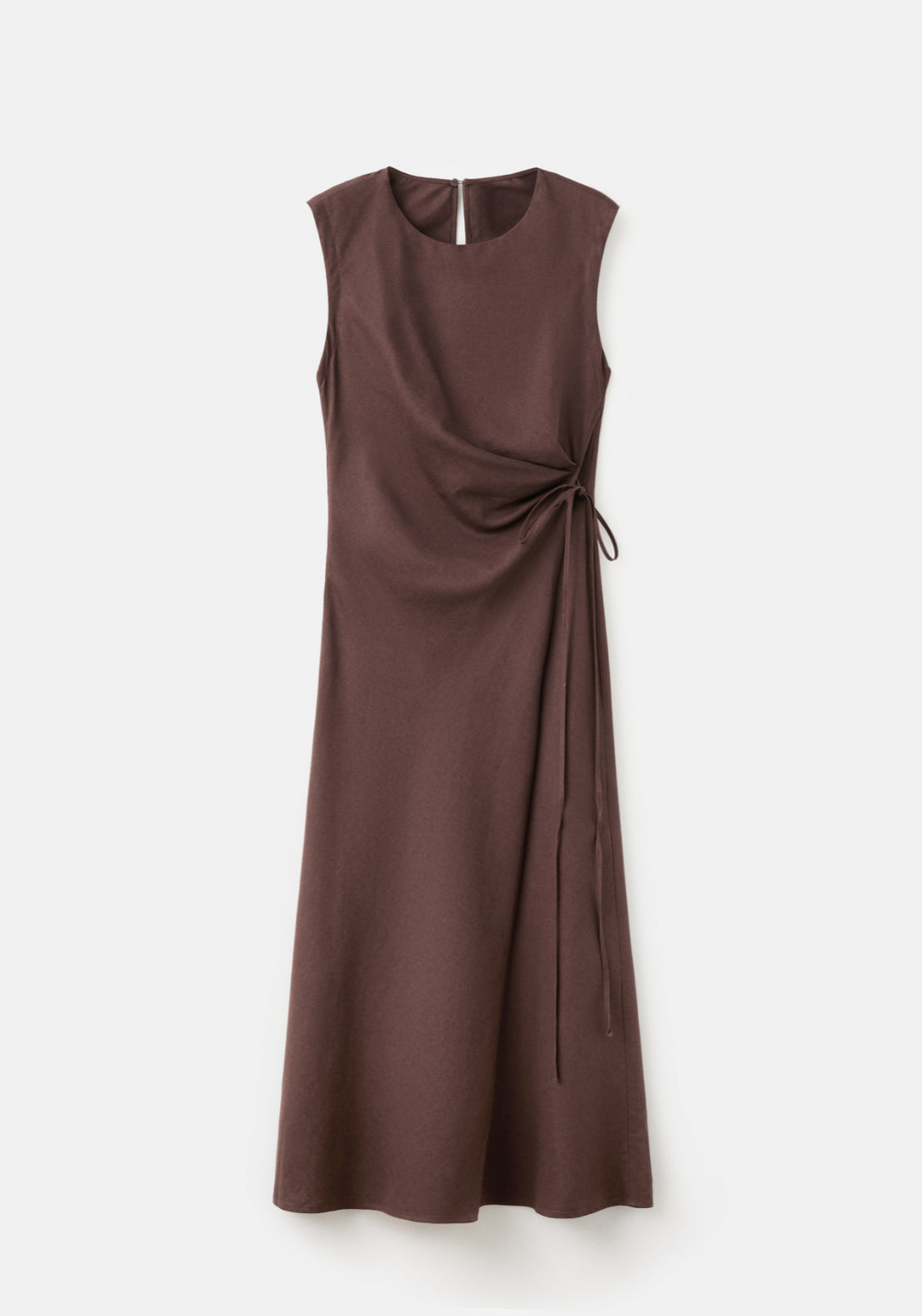 Mango Wrap Midi-Dress With Knot - Brown 6 Shaws Department Stores