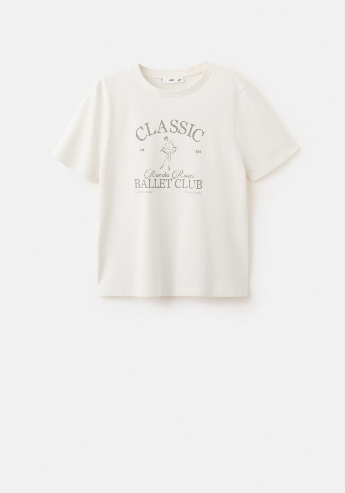 Short Sleeved Printed  T-Shirt - White