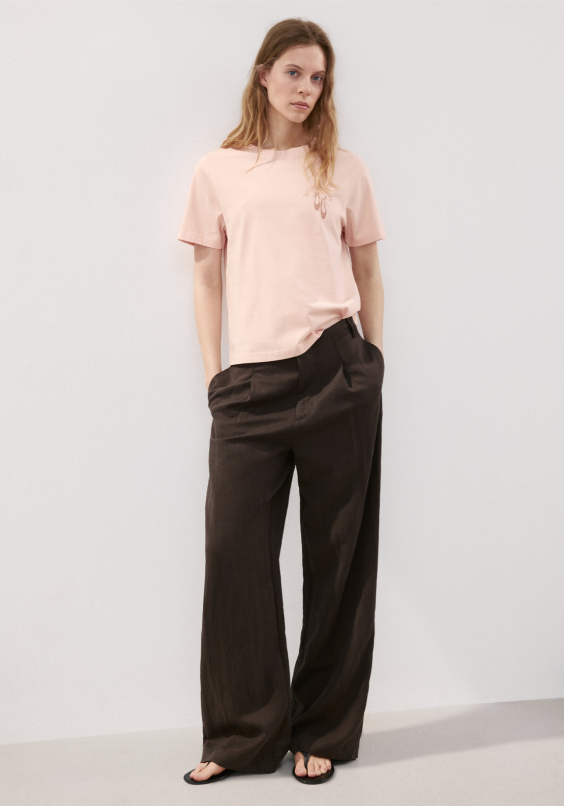Short Sleeved Printed  T-Shirt - Pink