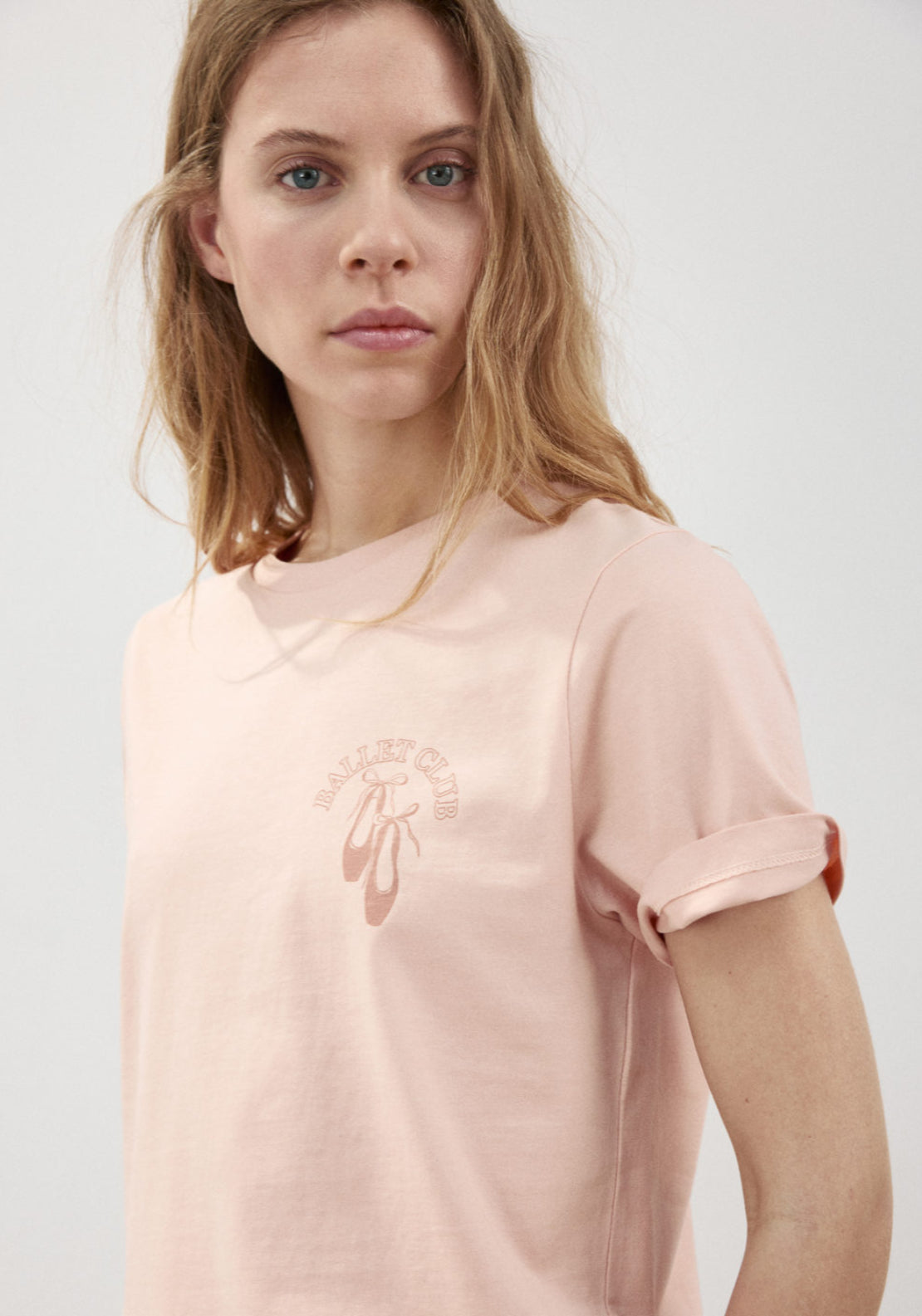 Short Sleeved Printed  T-Shirt - Pink