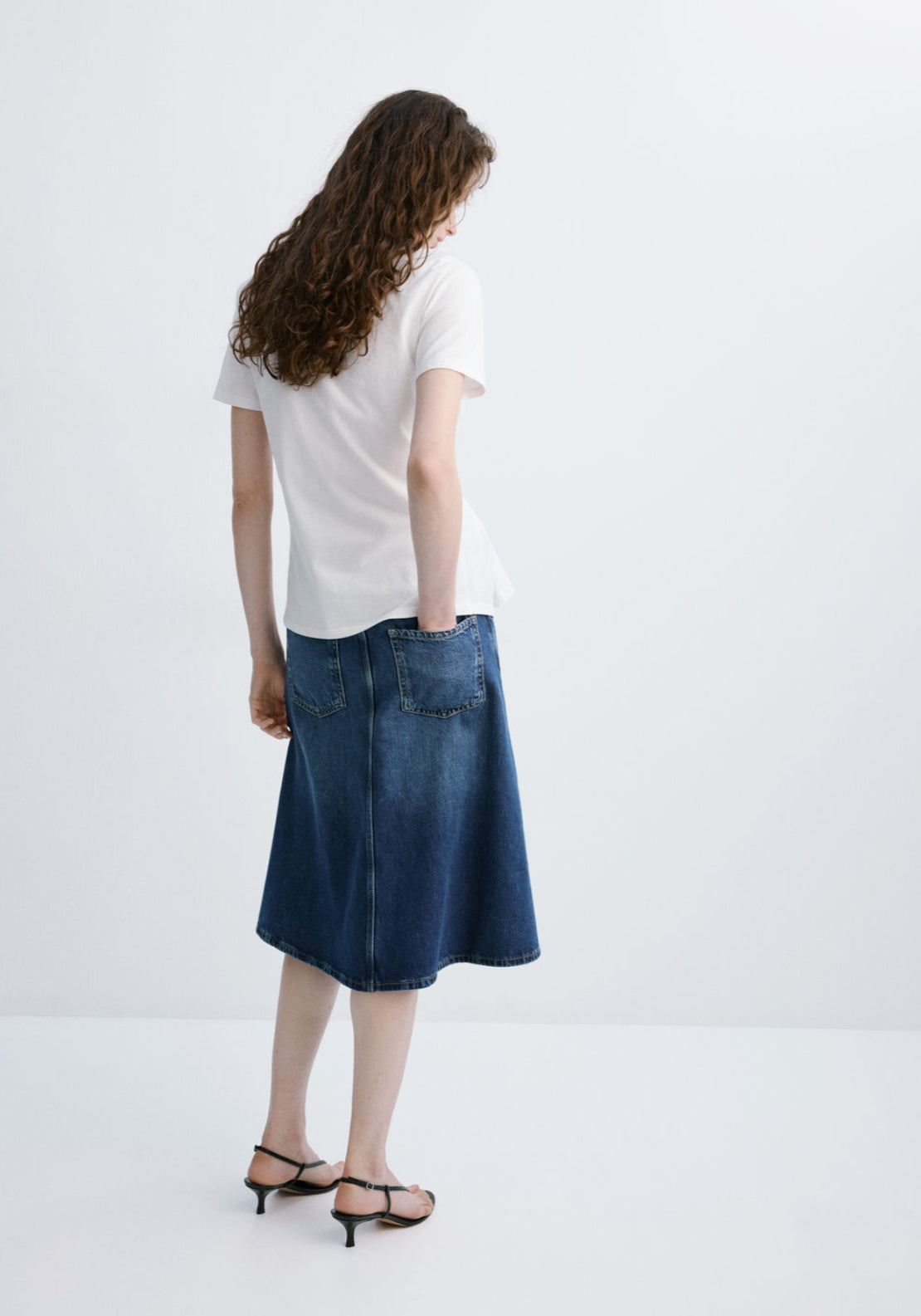 Mango 100% Cotton Kiwix T-Shirt With Pucker Detail - White 2 Shaws Department Stores