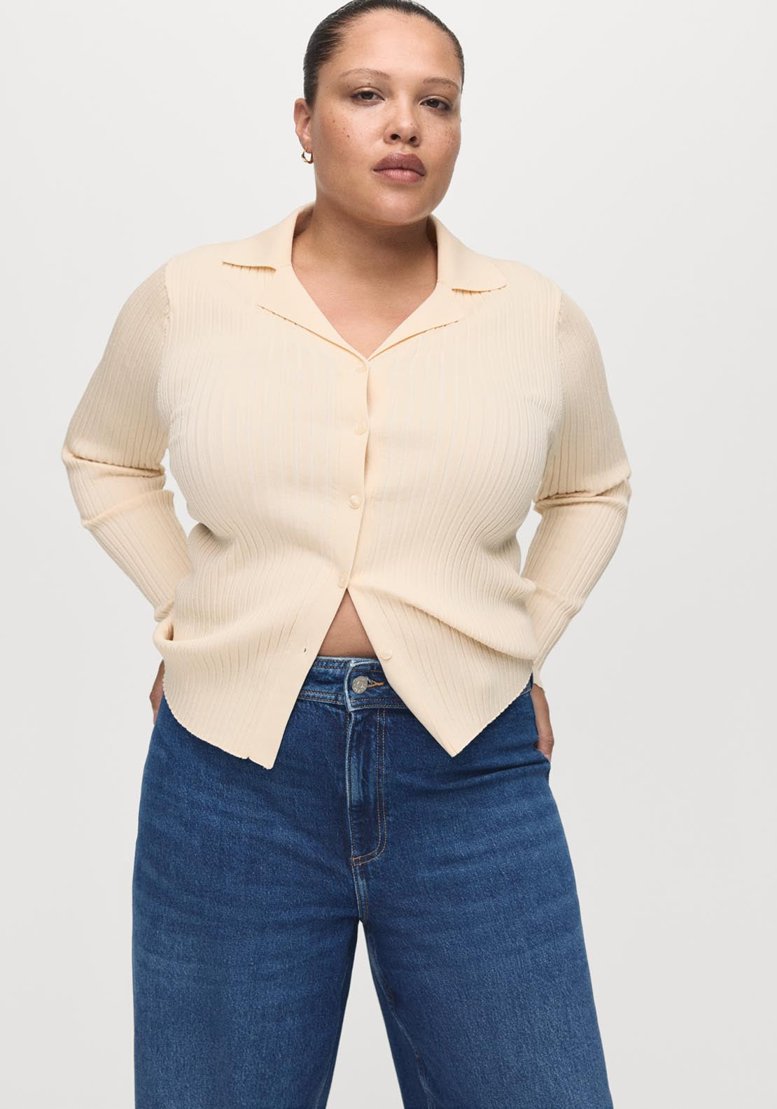 Mango Catherin High Rise Culotte Jeans - Blue 7 Shaws Department Stores