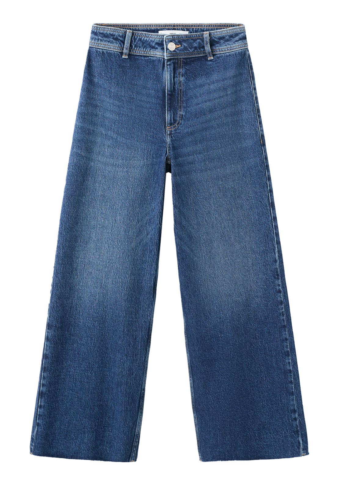 Mango Catherin High Rise Culotte Jeans - Blue 10 Shaws Department Stores