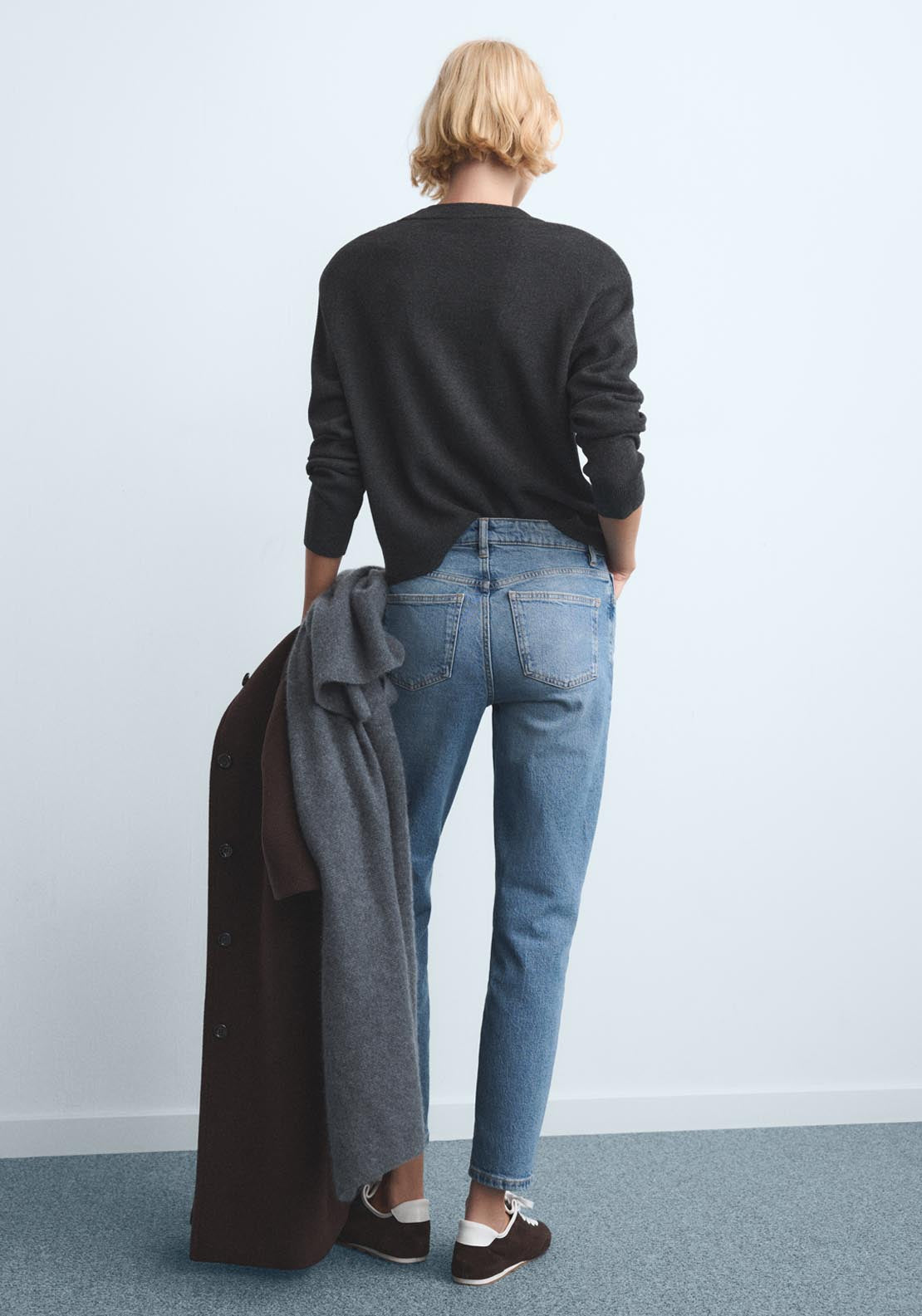 Mango High Rise Comfort Newmom Jeans - Blue 2 Shaws Department Stores