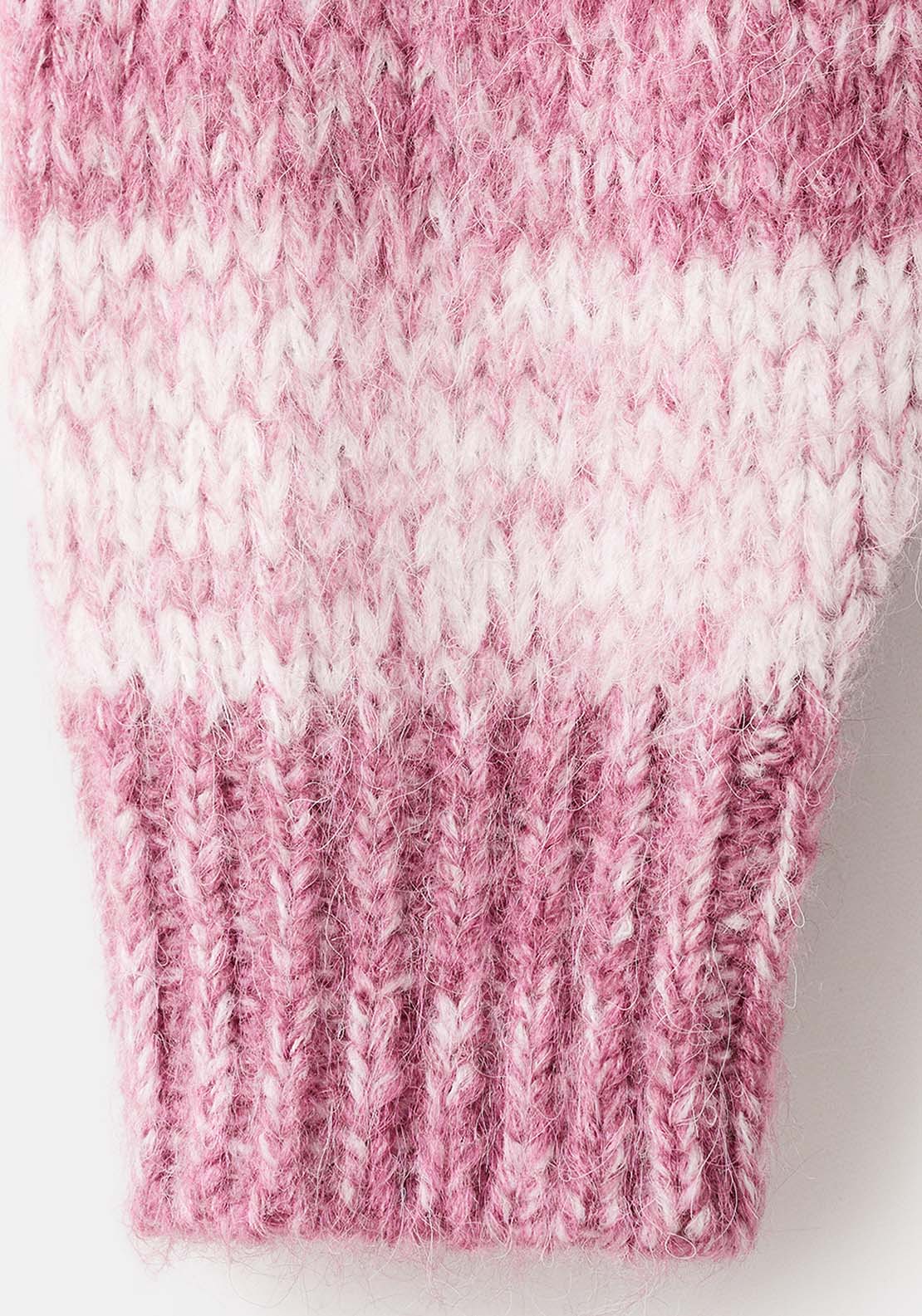Oversized Striped Sweater - Pink