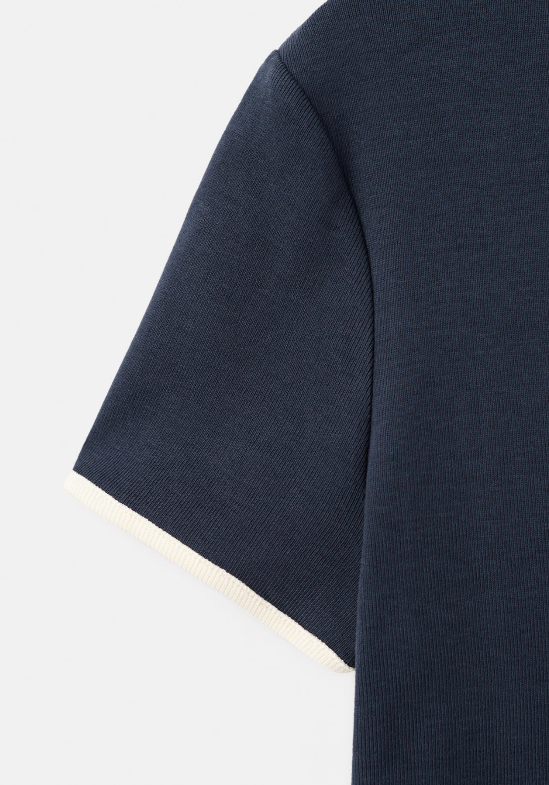 Buttoned Cotton T-Shirt - Blue
