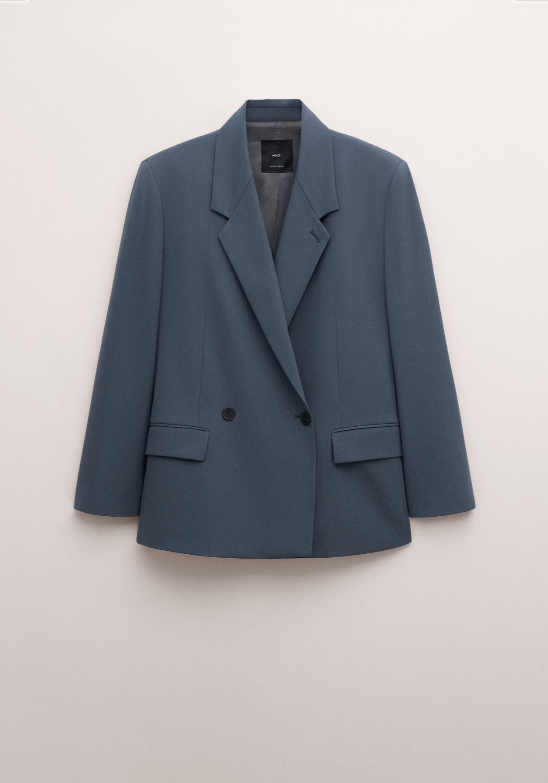 Wool Blend Suit Blazer - Blue