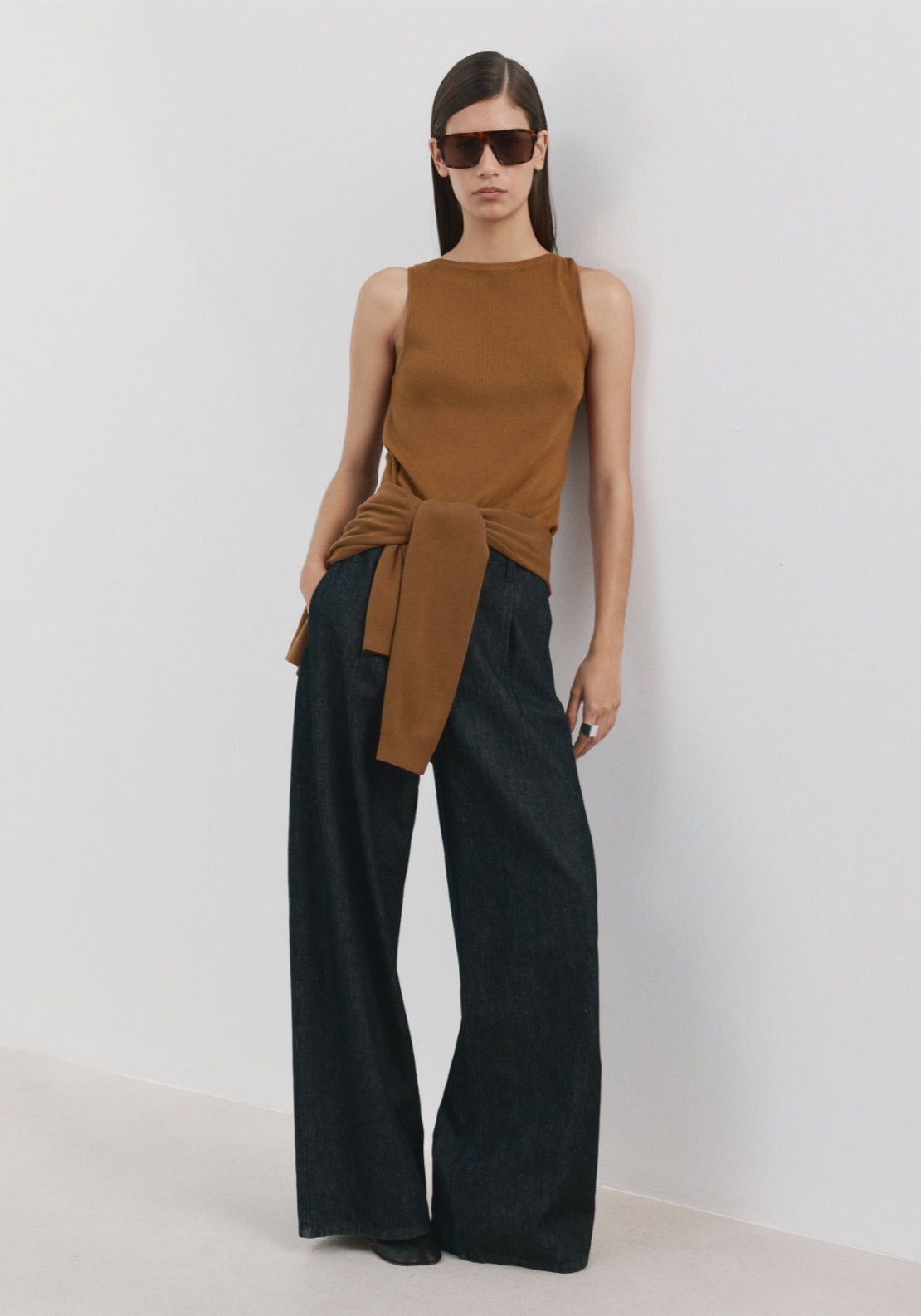Fine Knit Top - Brown