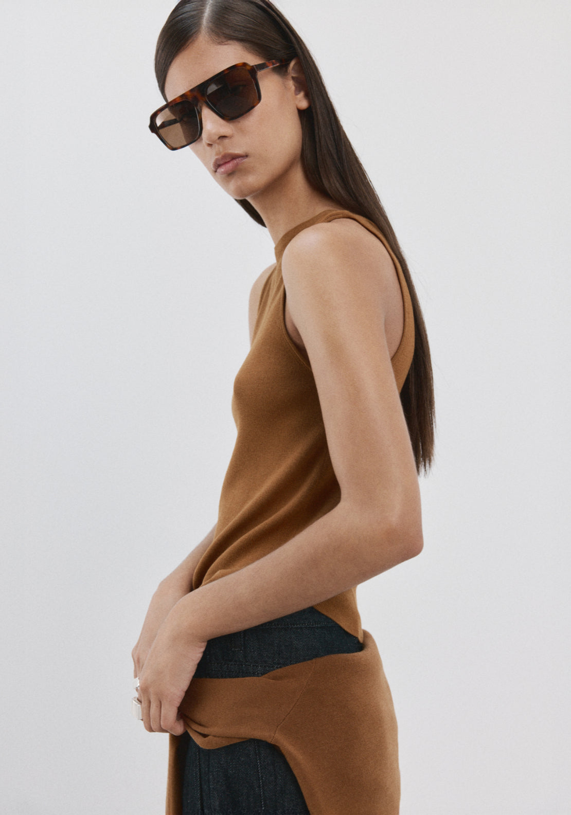 Fine Knit Top - Brown