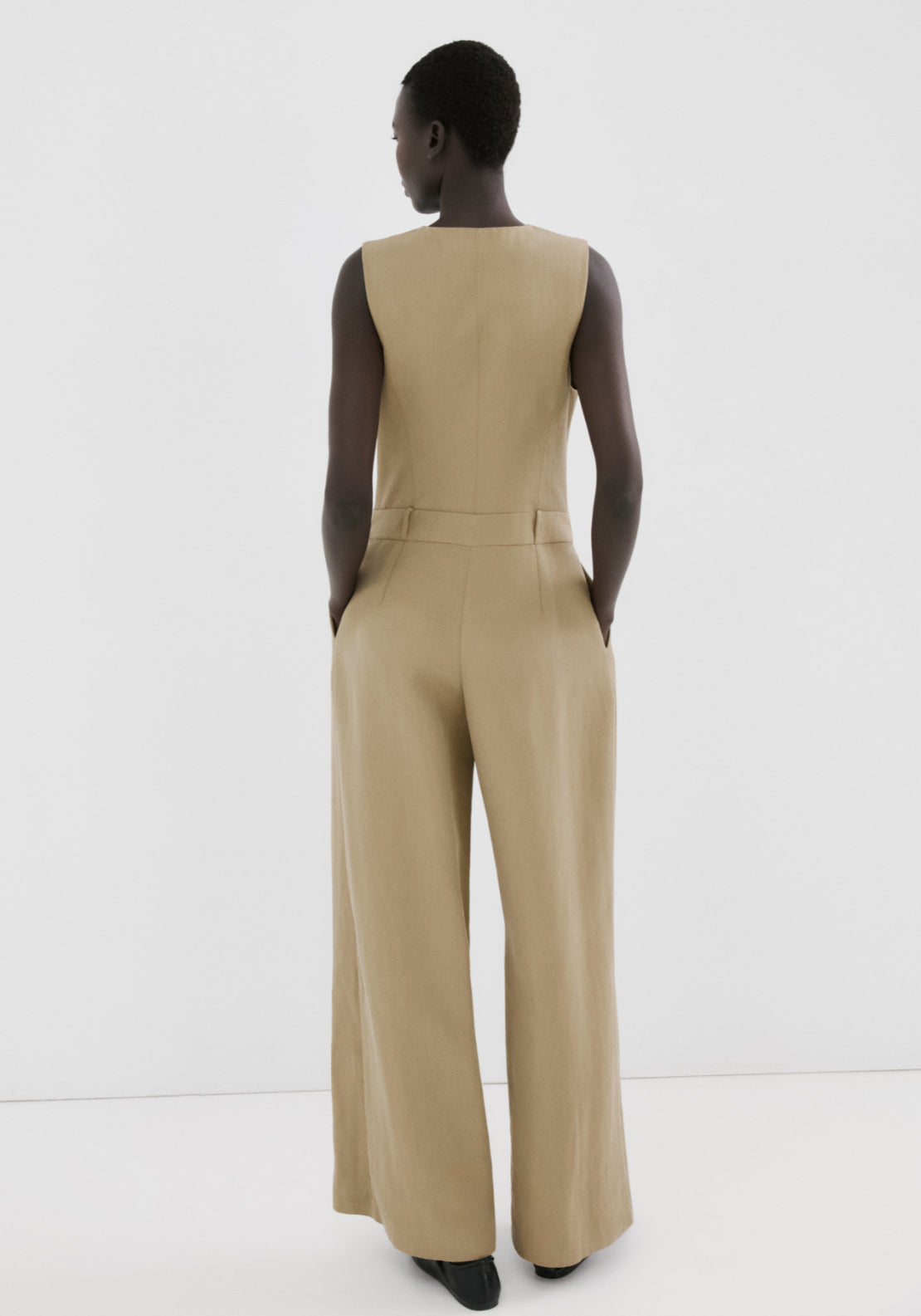 Lyocell Combined Jumpsuit - Green