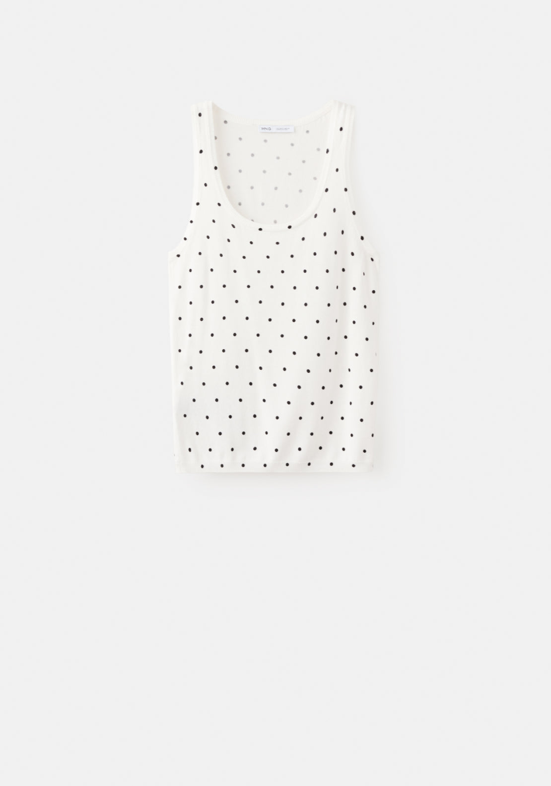 Polka Dot Knitted Top - White