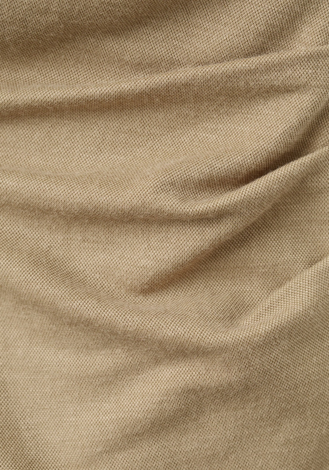 Ruched Wrap Top - Beige