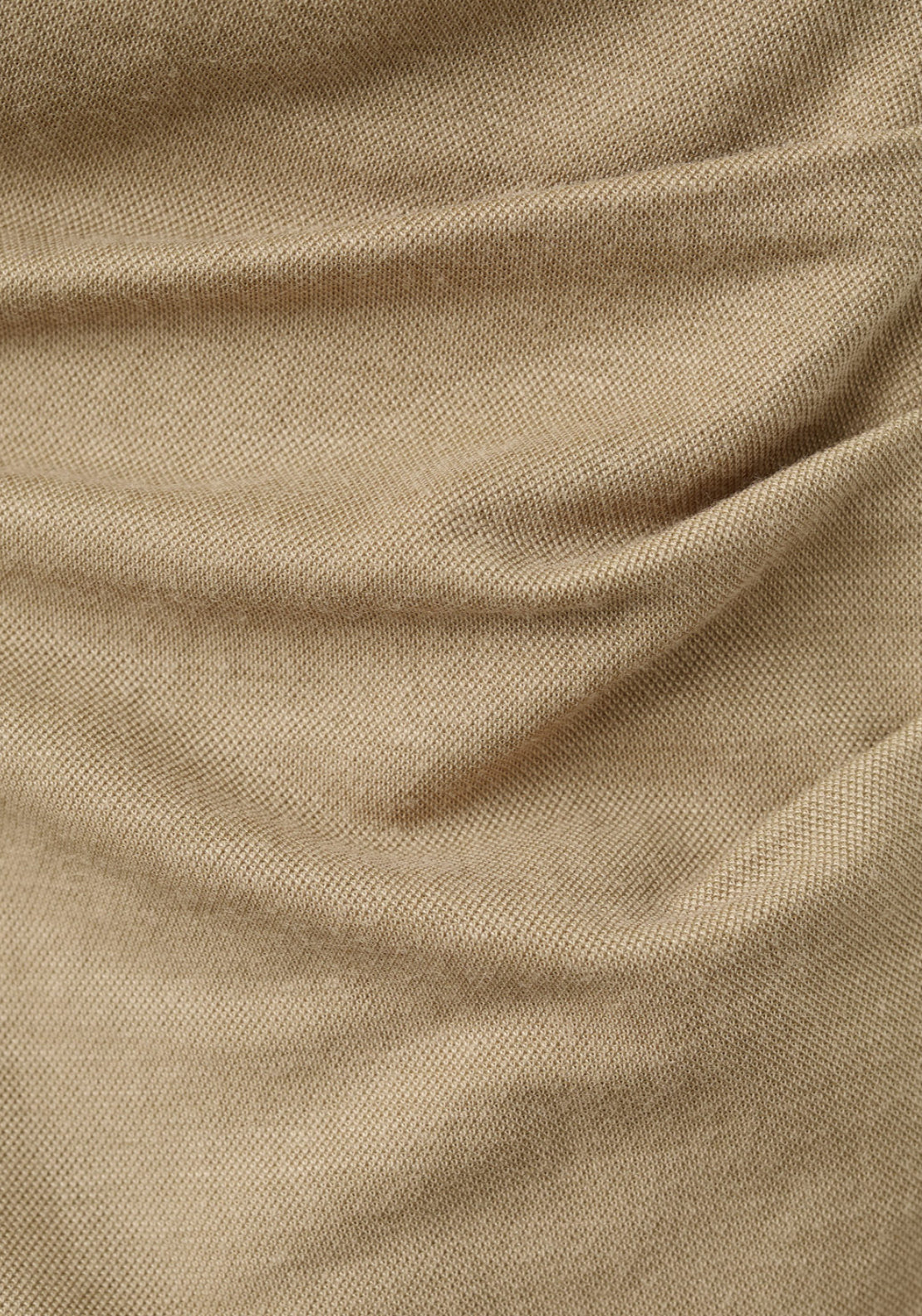 Ruched Wrap Top - Beige