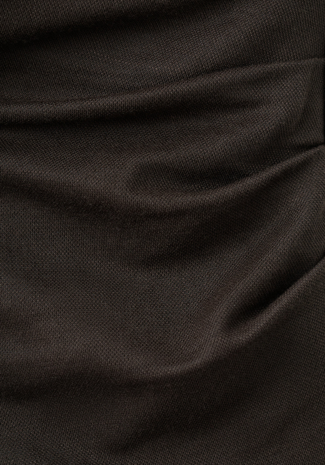 Ruched Wrap Top - Brown