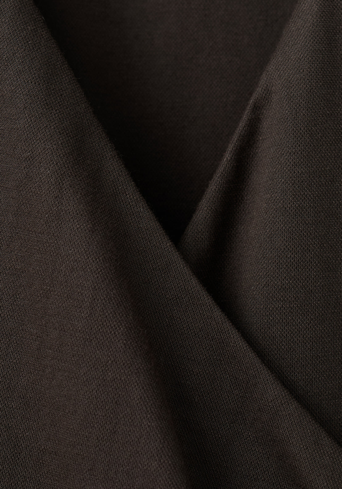 Ruched Wrap Top - Brown