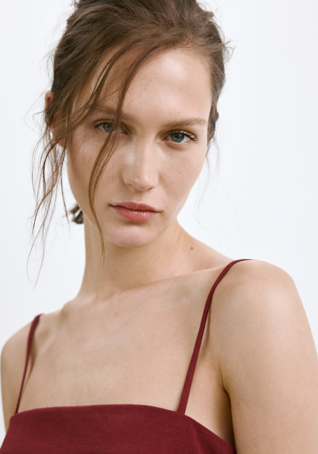 Square Neck Strappy Top - Red