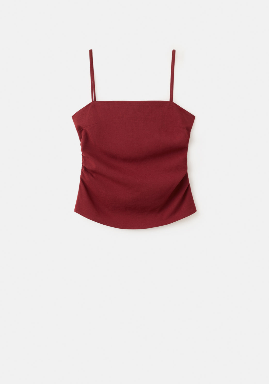 Square Neck Strappy Top - Red