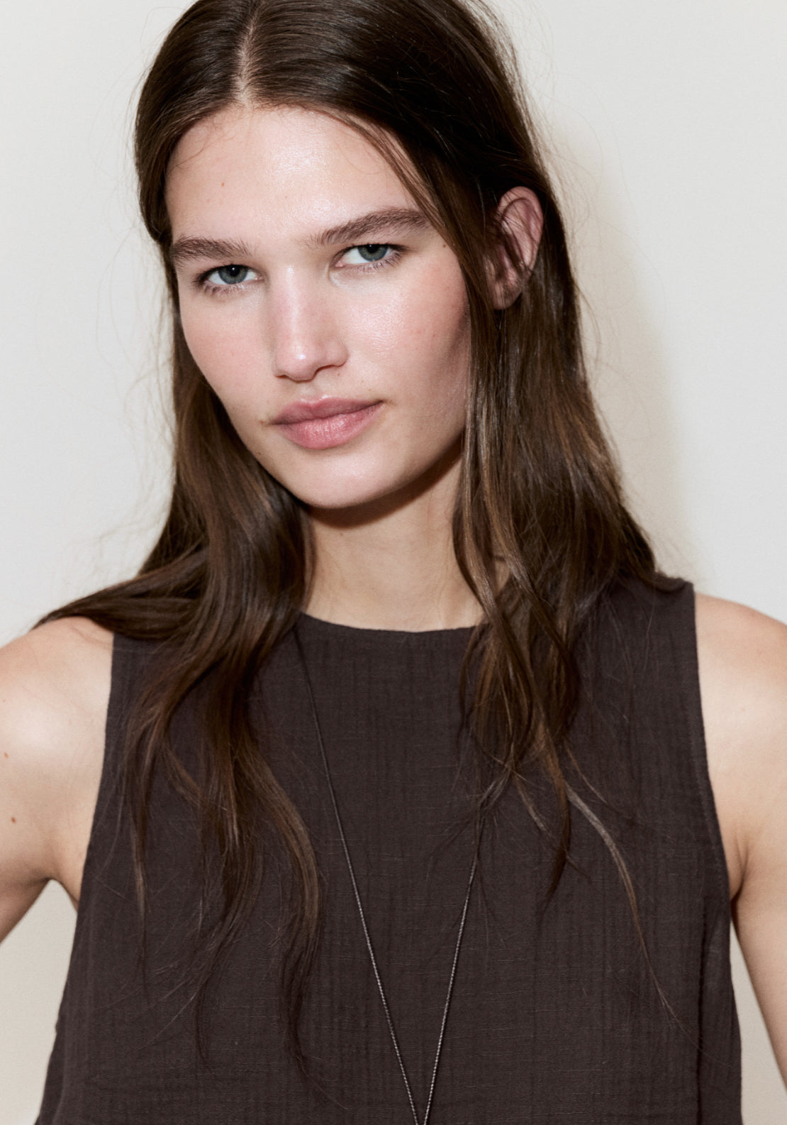 Bambula Tie Top - Brown