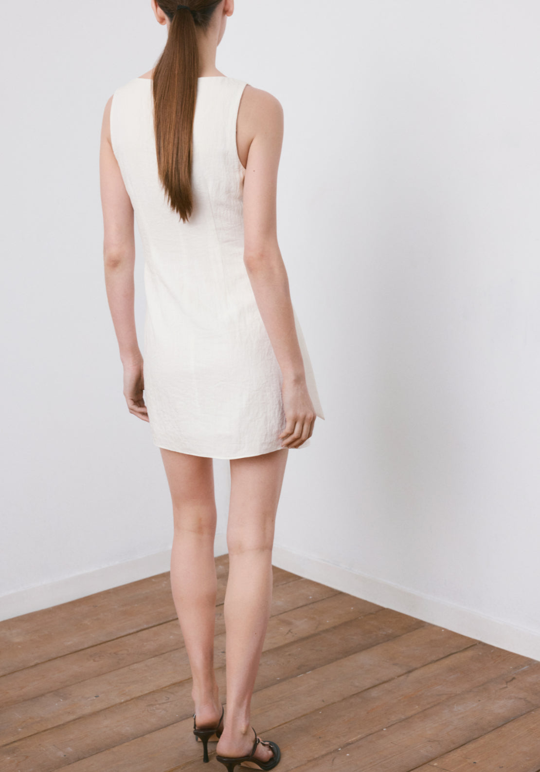 Bow Short Dress - Cream