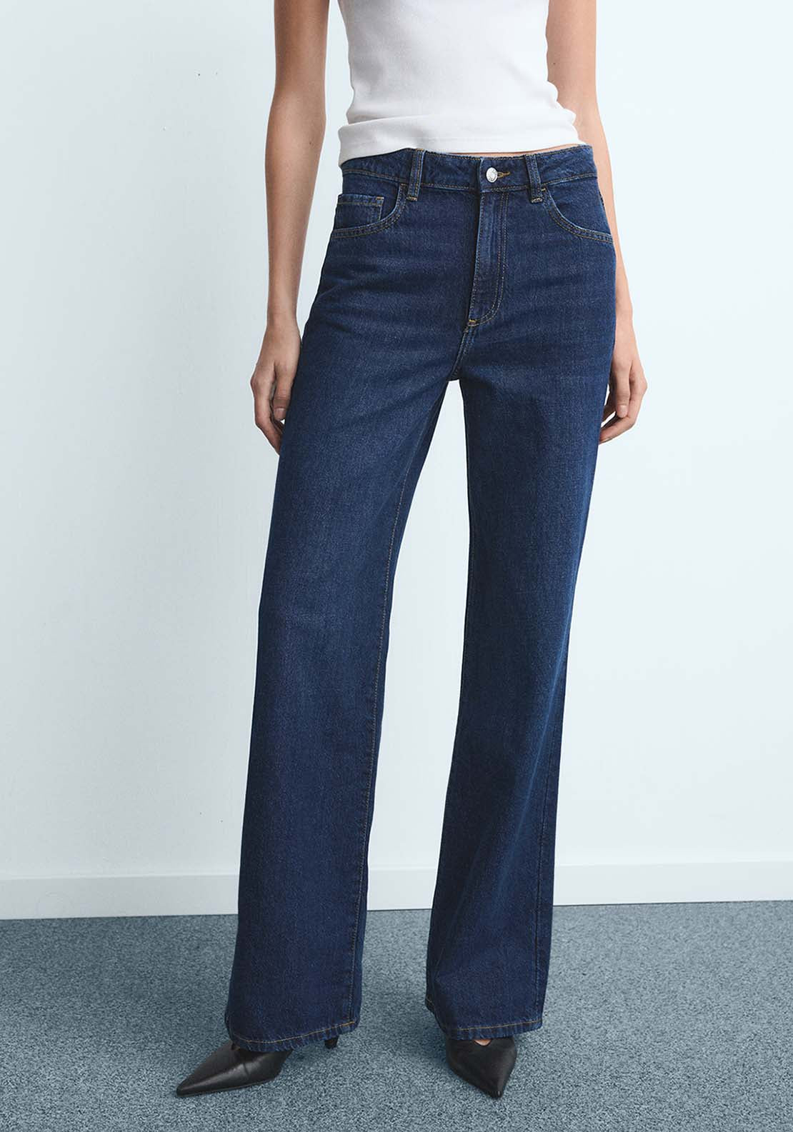 Wide Leg Jeans - Blue