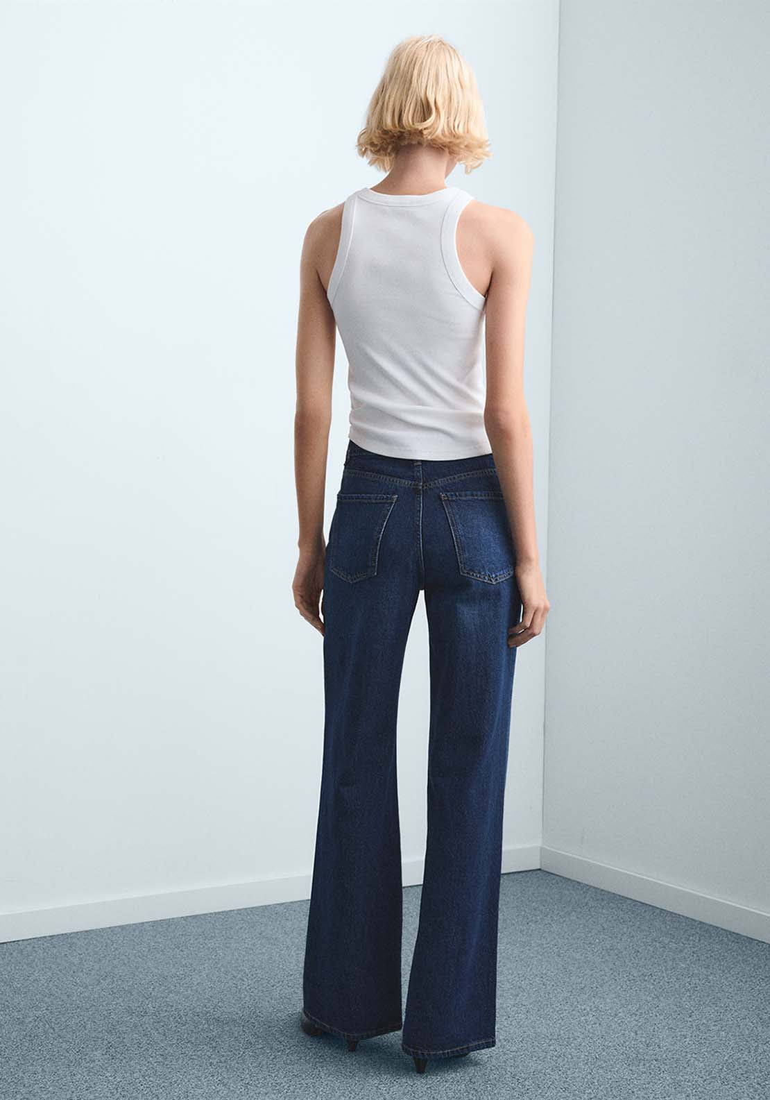 Wide Leg Jeans - Blue