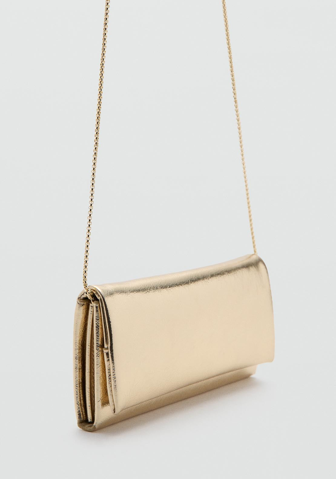 Mango Crossbody Bag With Flap - Gold 1 Shaws Department Stores