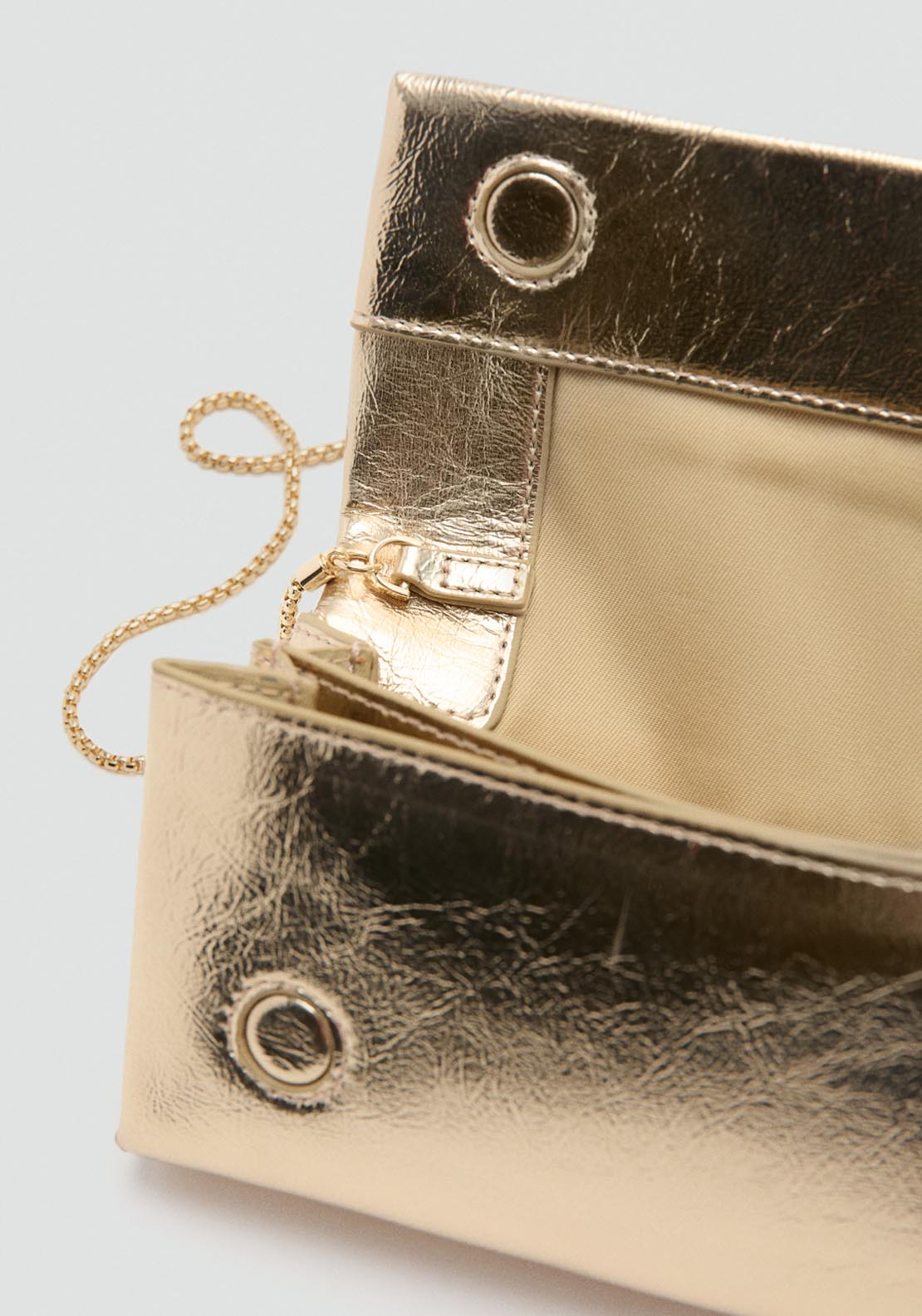 Mango Crossbody Bag With Flap - Gold 4 Shaws Department Stores