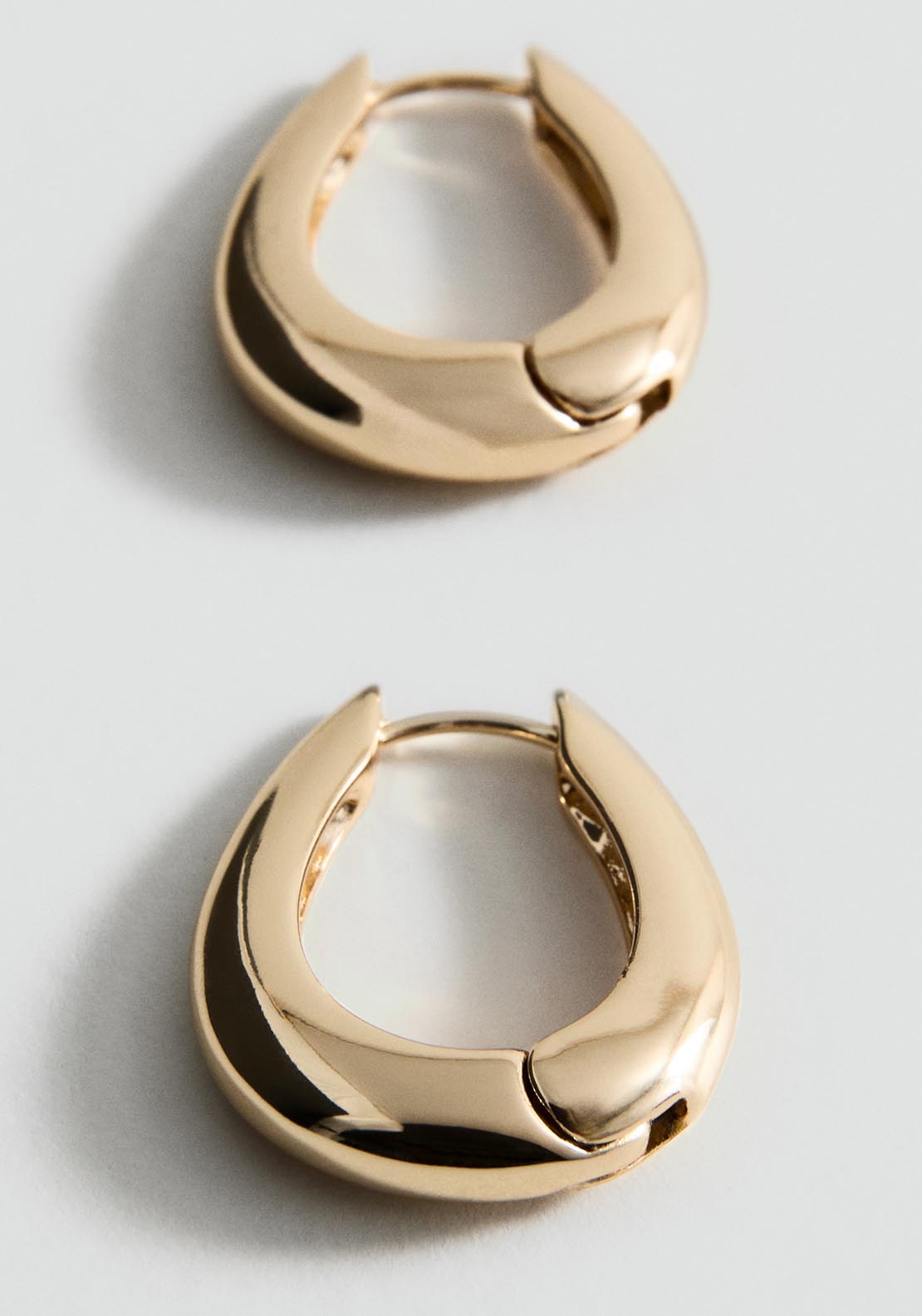 Mango Medium Volume Hoop Earrings - Gold 2 Shaws Department Stores