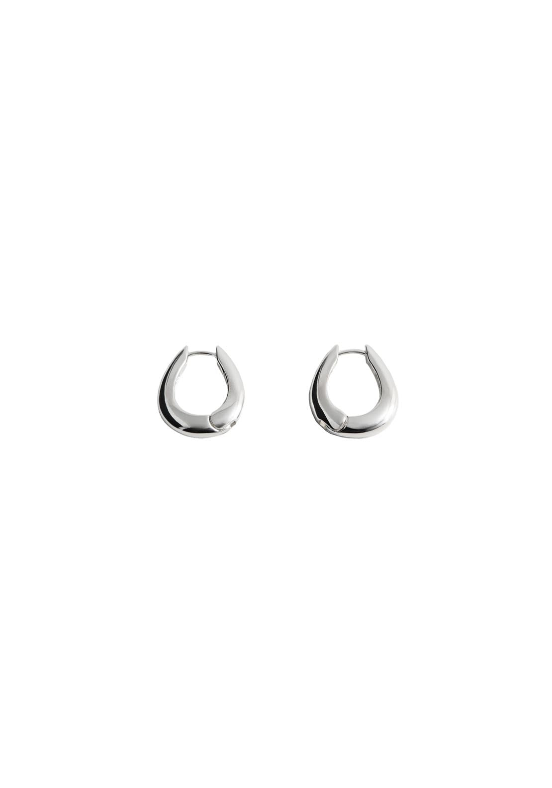 Mango Medium Volume Hoop Earrings - Silver 3 Shaws Department Stores