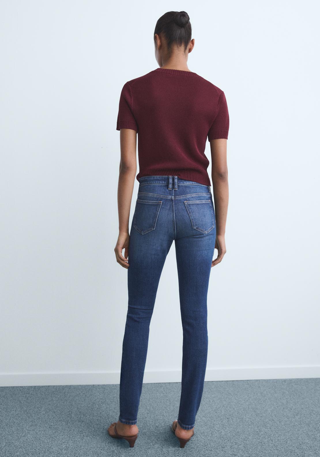 Mid Rise Skinny Jeans - Blue