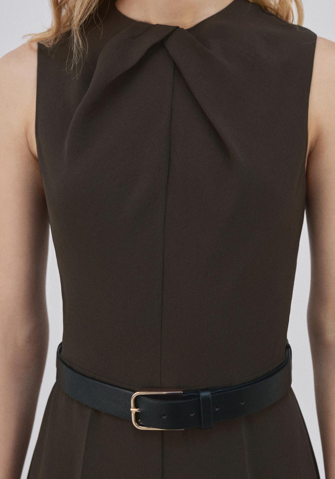 Belted Jumpsuit - Brown